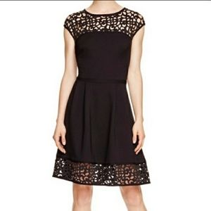 LAUREN Ralph Lauren black laser cut dress